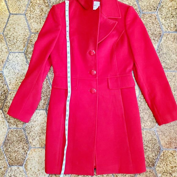 Journey Navy Blue Pea Coat Spring Fall Jacket Casual Made in Turkey SZ S /US 4 - Picture 11 of 12